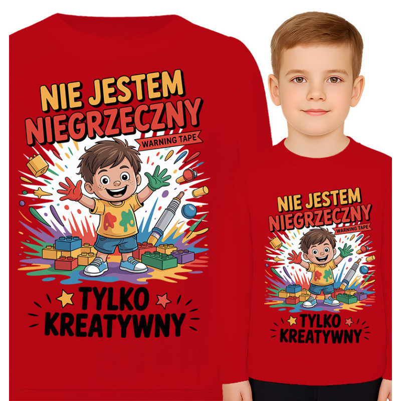 Bluza dziecięca 'Niegrzeczny? Nie! Po prostu kreatywny'
