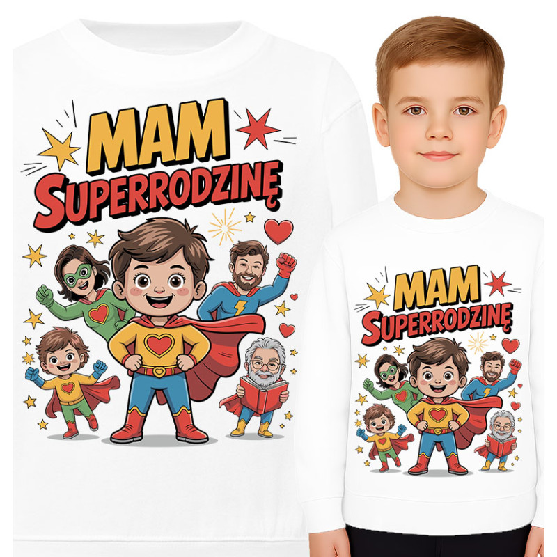 Bluza dziecięca 'Mam Superrodzinę'
