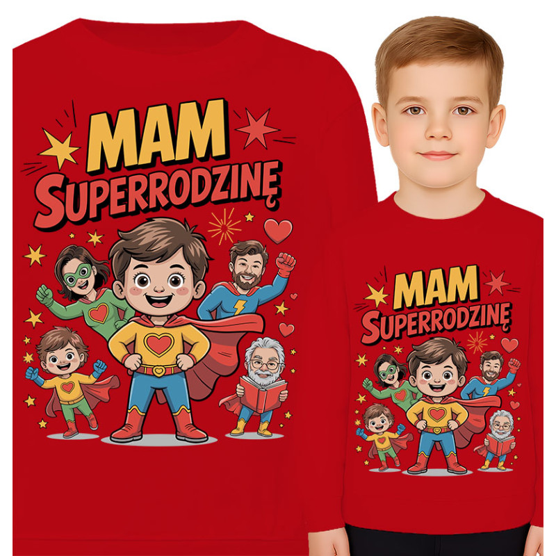 Bluza dziecięca 'Mam Superrodzinę'