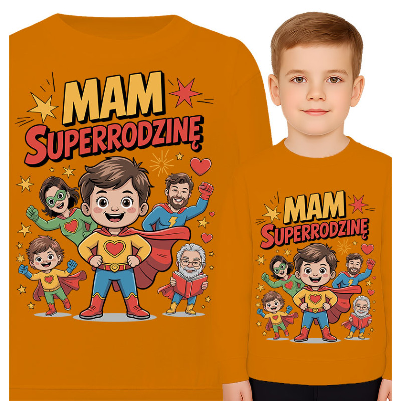 Bluza dziecięca 'Mam Superrodzinę'