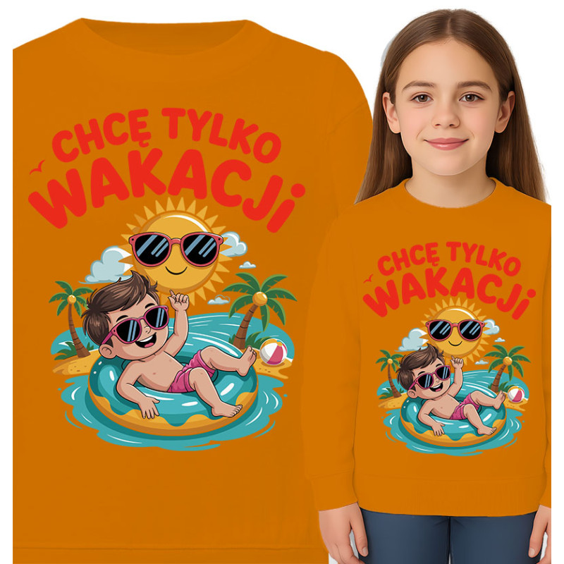 Bluza dziecięca 'Chcę Tylko Wakacji'