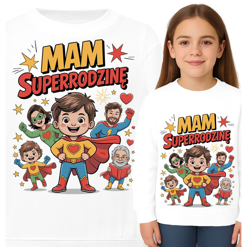 Bluza dziecięca 'Mam Superrodzinę'