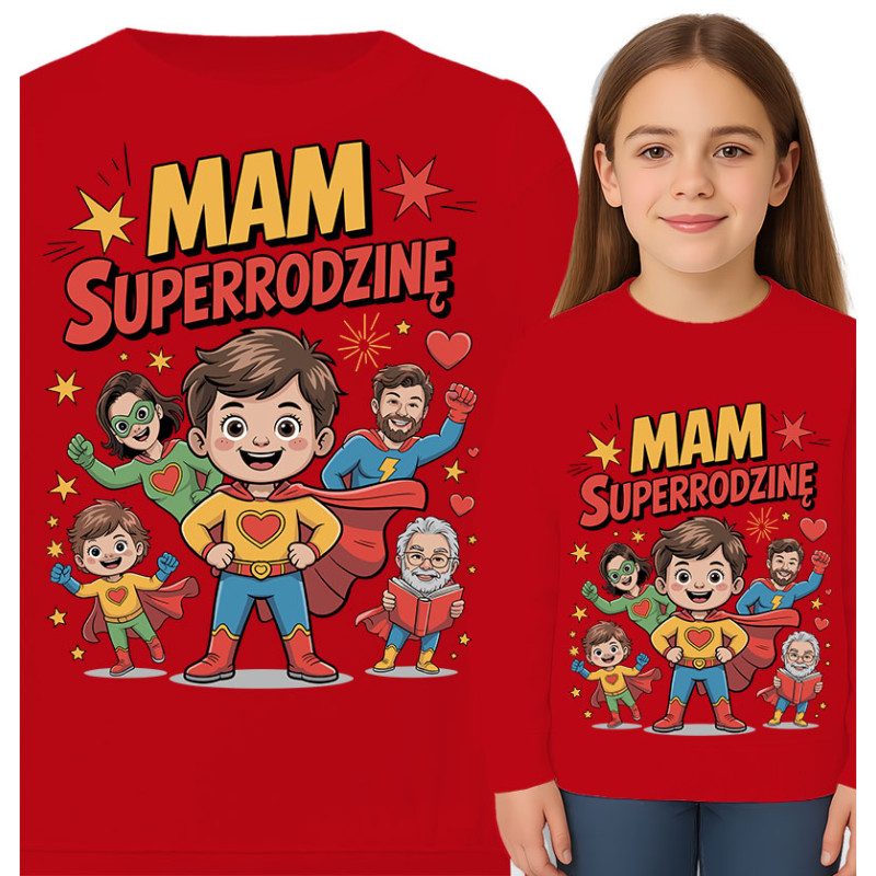 Bluza dziecięca 'Mam Superrodzinę'