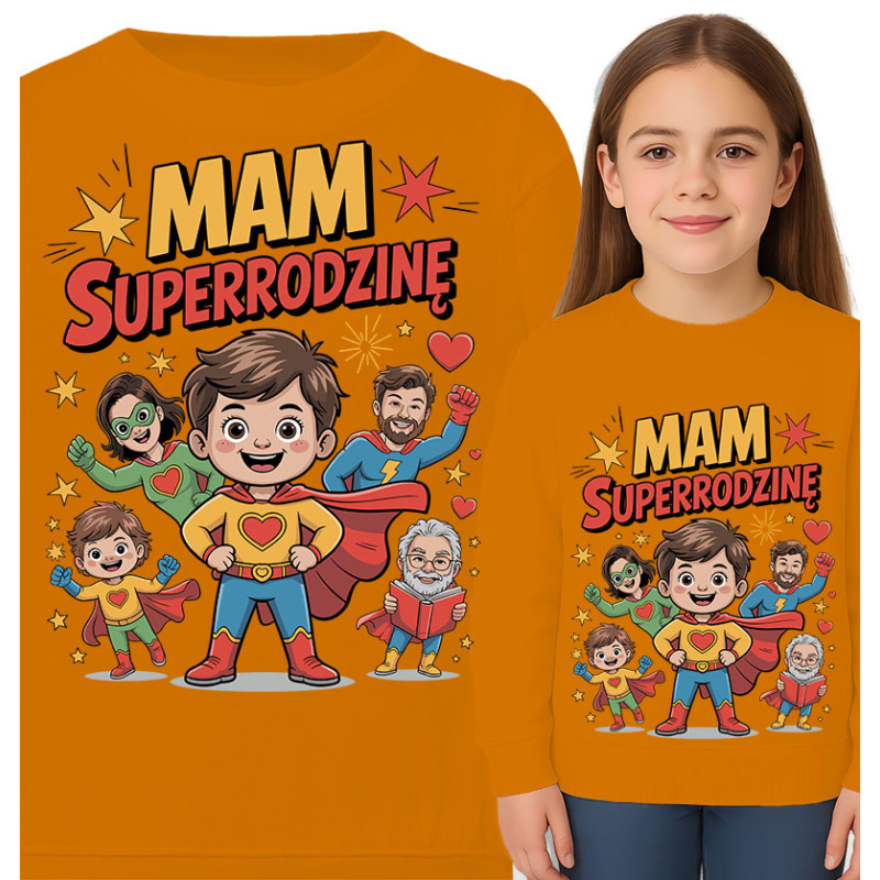 Bluza dziecięca 'Mam Superrodzinę'