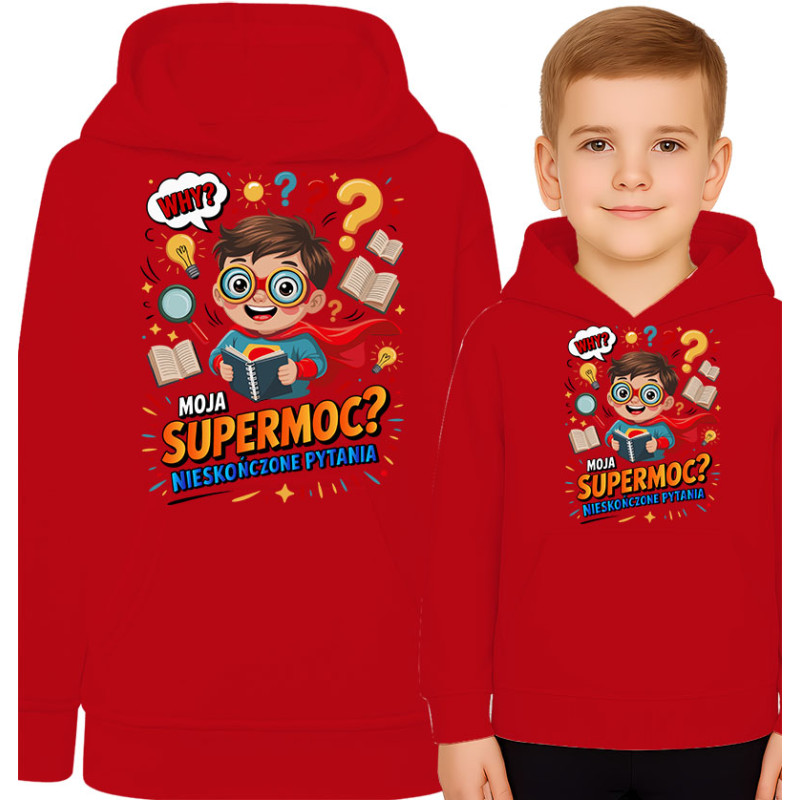 Bluza dziecięca 'Moja Supermoc? Nieskończone Pytania'