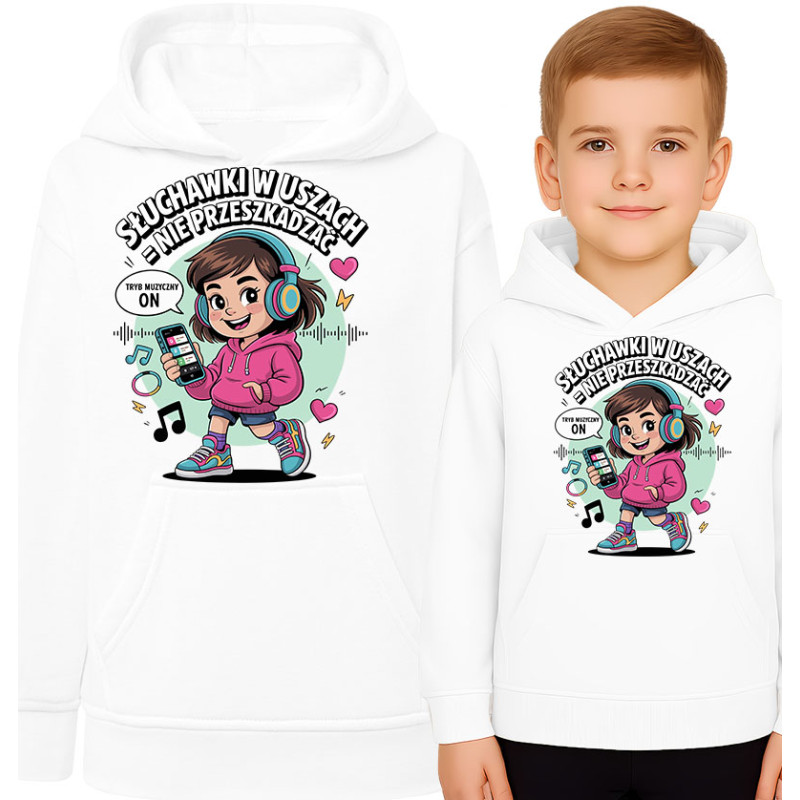 Bluza dziecięca 'Słuchawki w uszach tryb muzyczny ON'