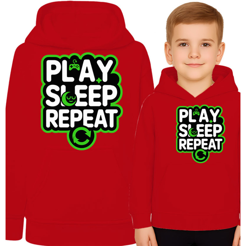 Bluza dziecięca 'Play Sleep Repeat'