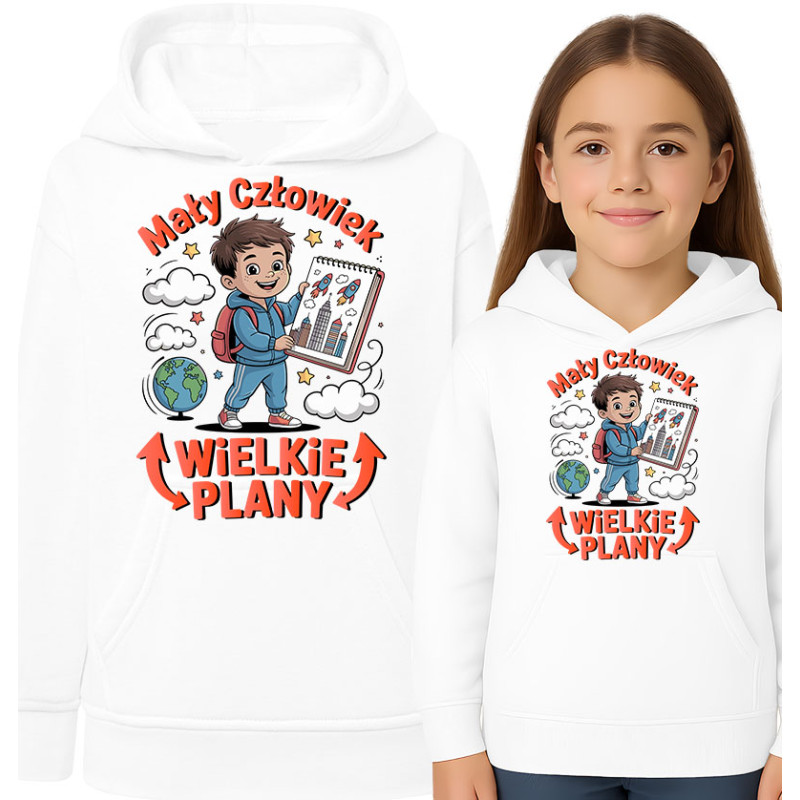 Bluza dziecięca 'Mały Człowiek, WIELKIE PLANY'