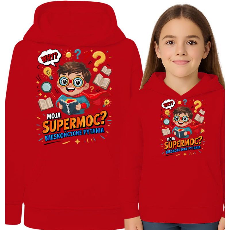 Bluza dziecięca 'Moja Supermoc? Nieskończone Pytania'