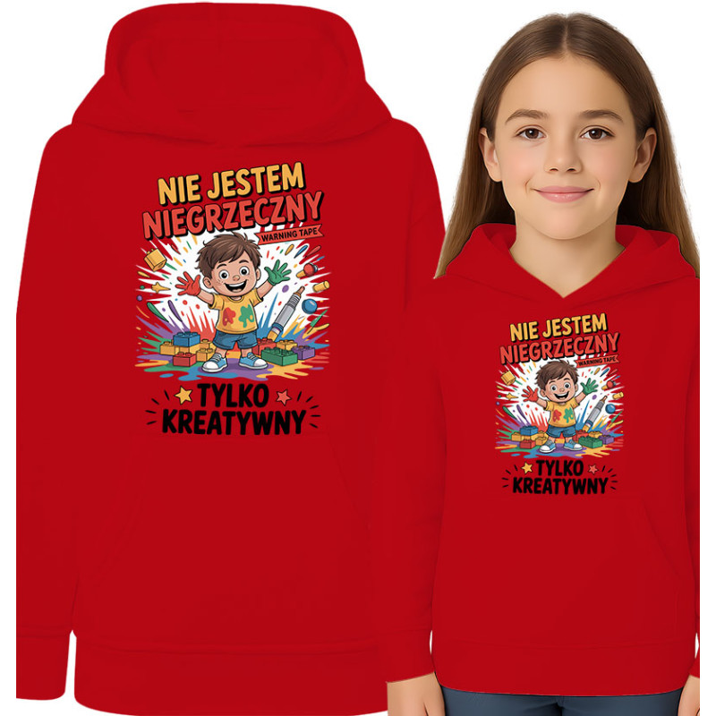Bluza dziecięca 'Niegrzeczny? Nie! Po prostu kreatywny'