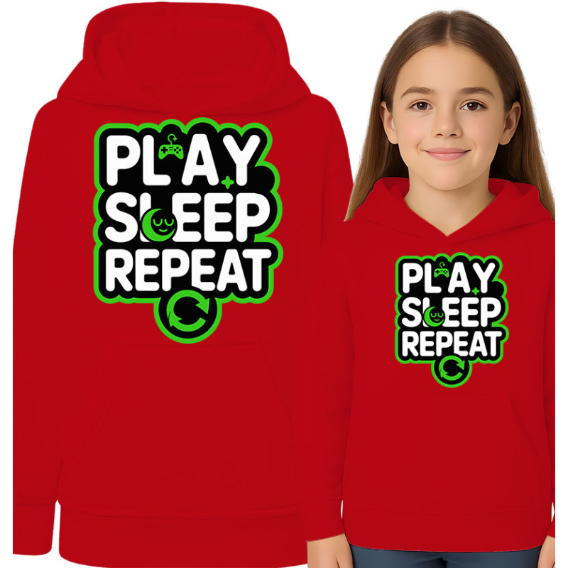 Bluza dziecięca 'Play Sleep Repeat'