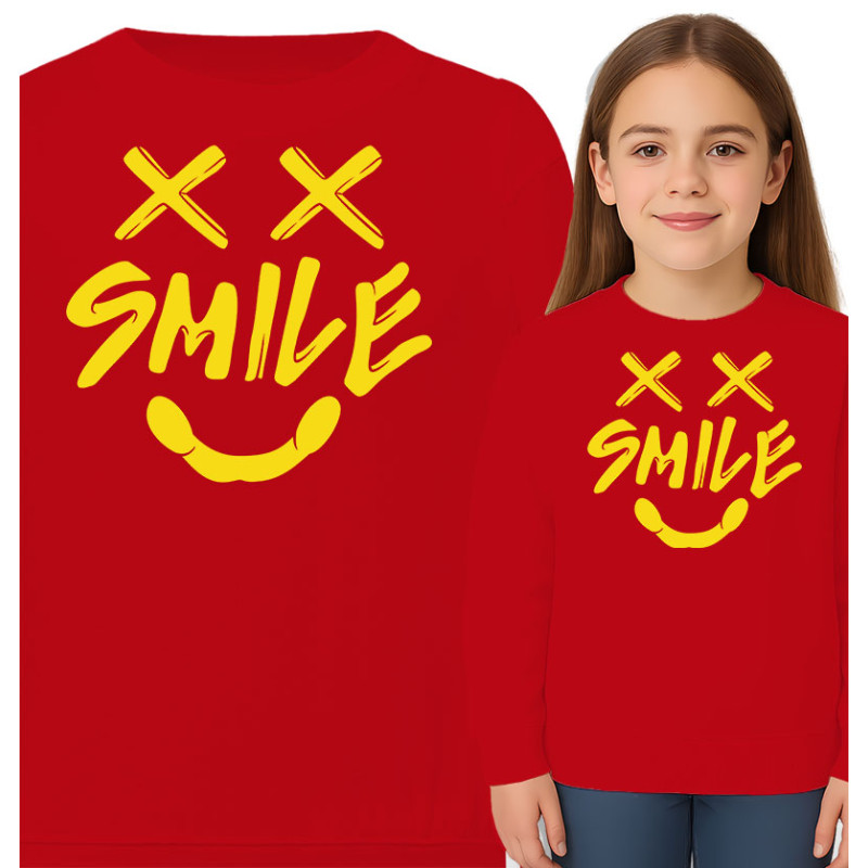 Rode T-Shirt met Glimlach voor Kinderen