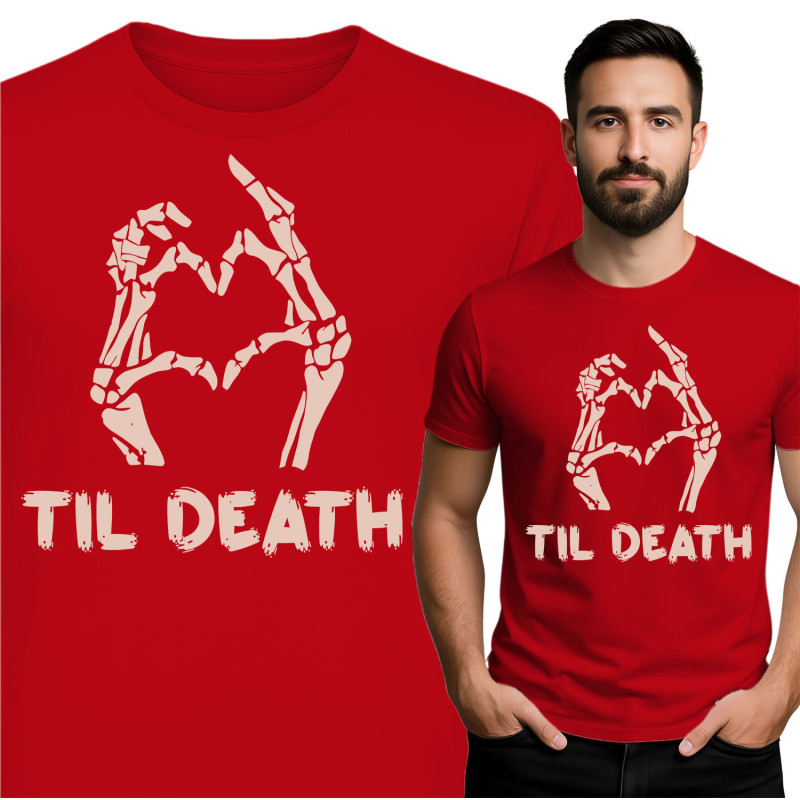 Til Death Skelet Hand T-Shirt