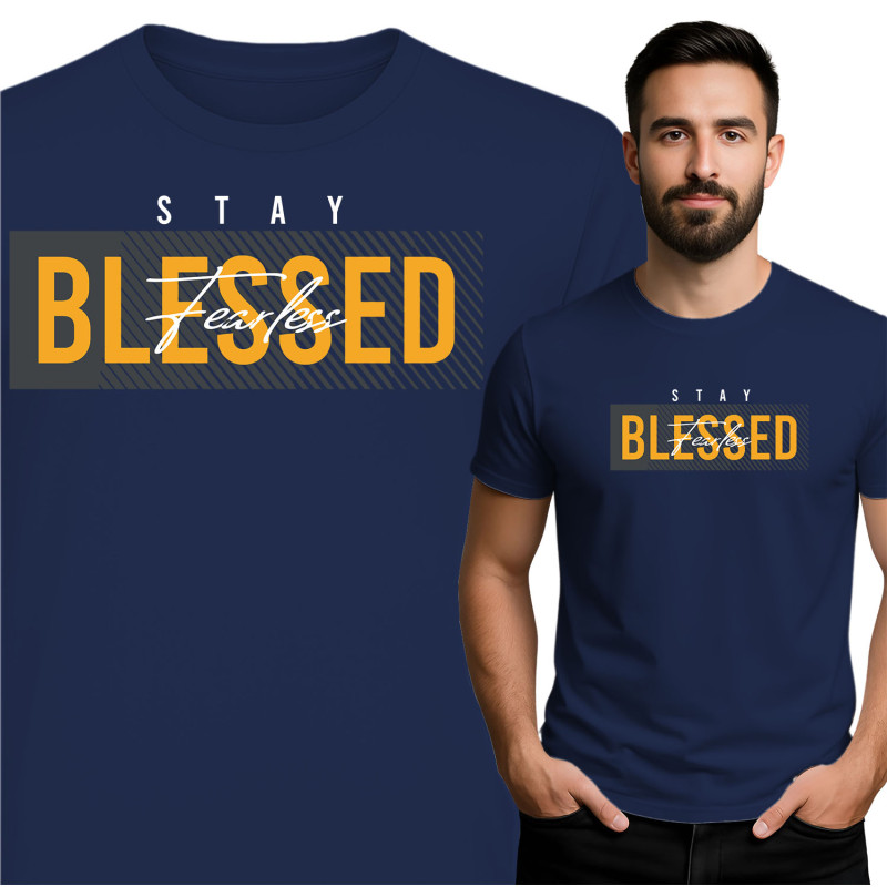 Koszulka męska 'Stay Blessed Fearless'