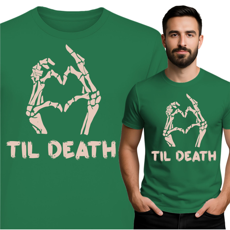Til Death Skelet Hand T-Shirt