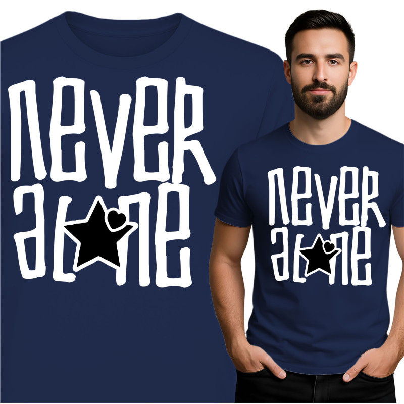 Koszulka męska 'Never Alone'