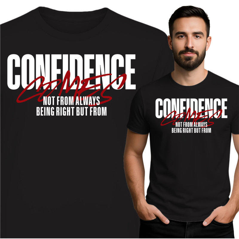 Unisex T-Shirt met de Tekst Confidence