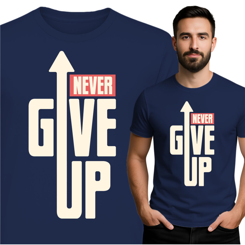 Koszulka męska 'Never Give Up'