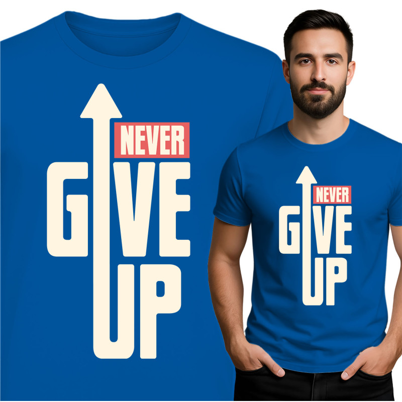 Nooit Opgeven Motivational T-Shirt