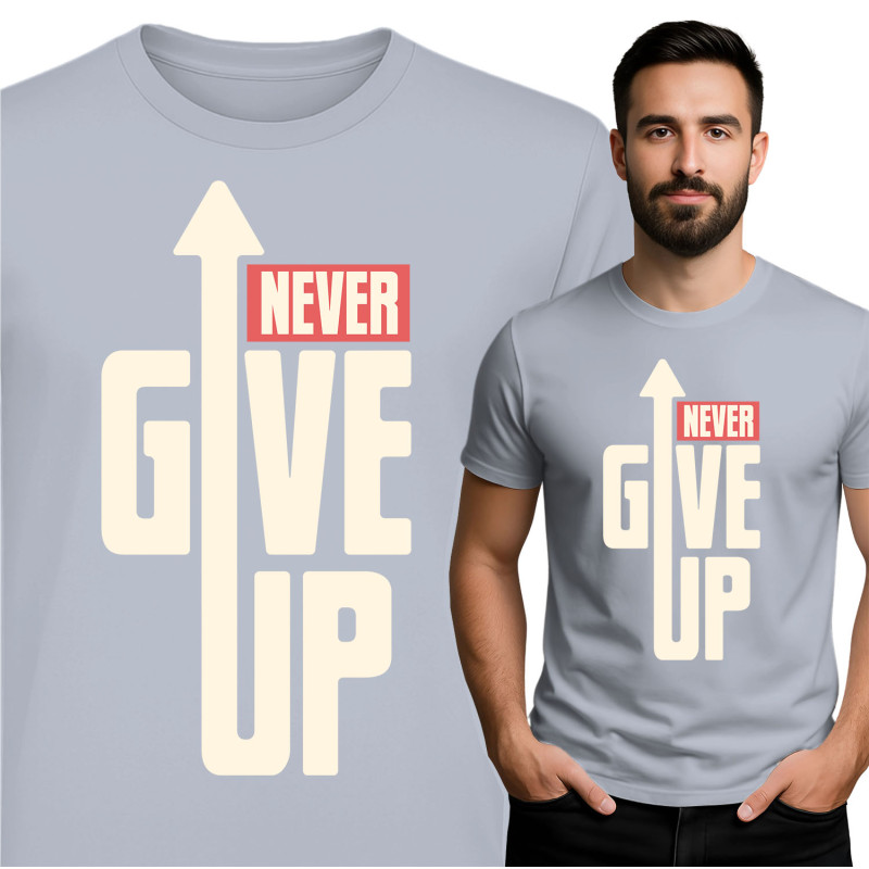 Nooit Opgeven Motivational T-Shirt