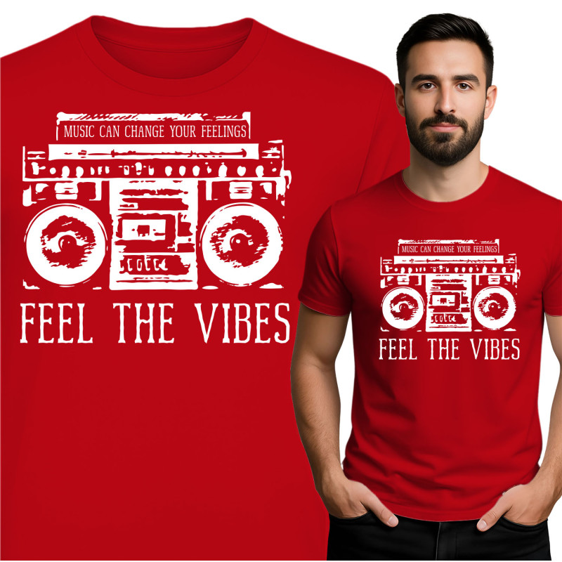 Koszulka męska 'Feel the Vibes'