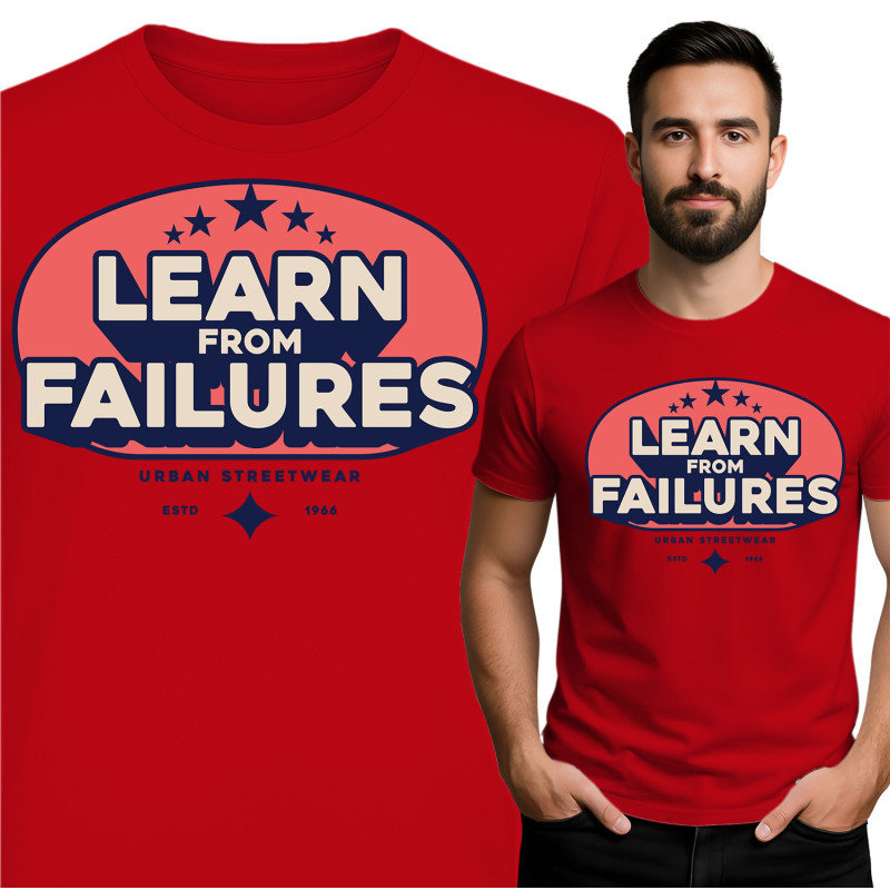 Koszulka męska 'Learn from Failures'