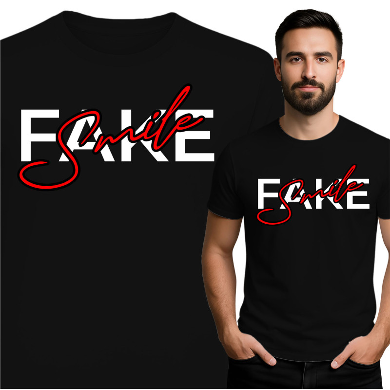 Stijlvol Fake Smile T-Shirt