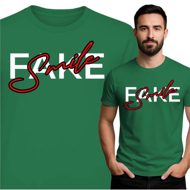 Stijlvol Fake Smile T-Shirt
