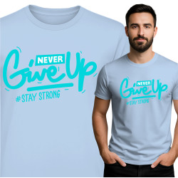 Motivatie T-Shirt - Geef Nooit Op