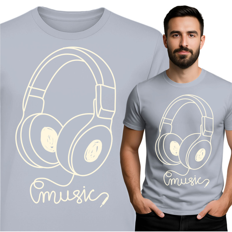 Stijlvol T-Shirt met Muziekthema