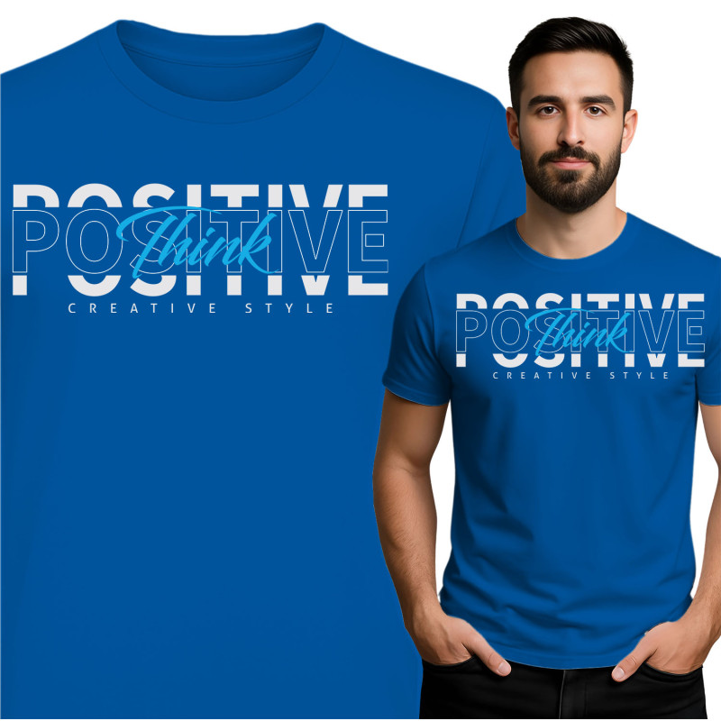 Koszulka męska 'Think  Positive'