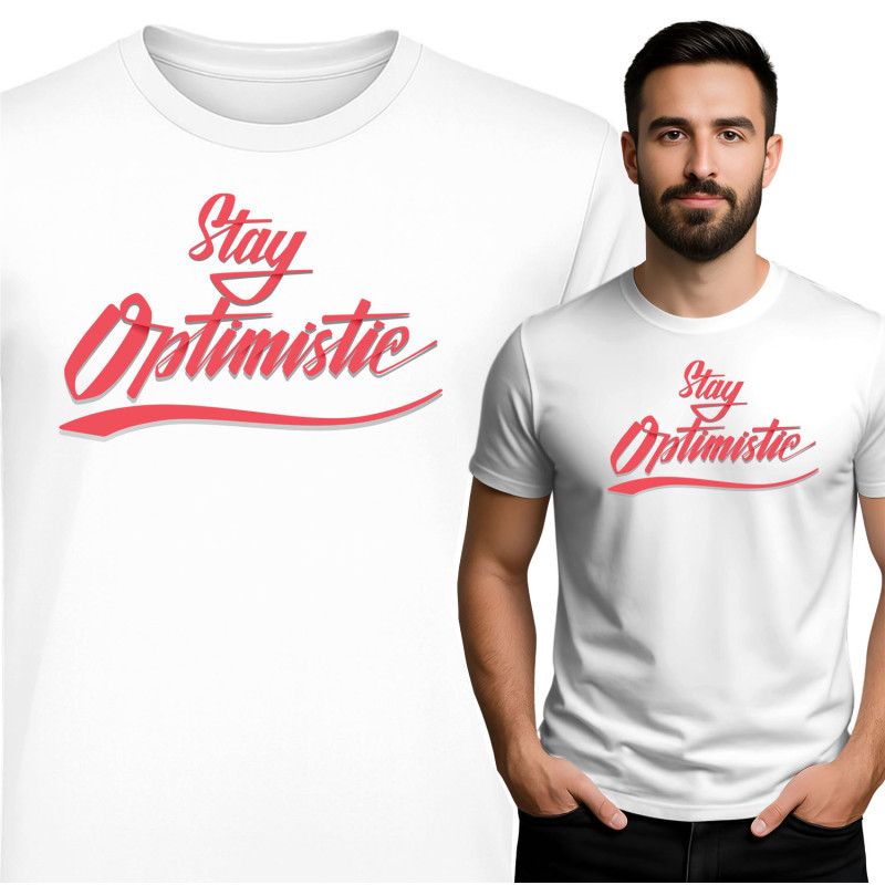 Koszulka męska 'Stay Optimistic'
