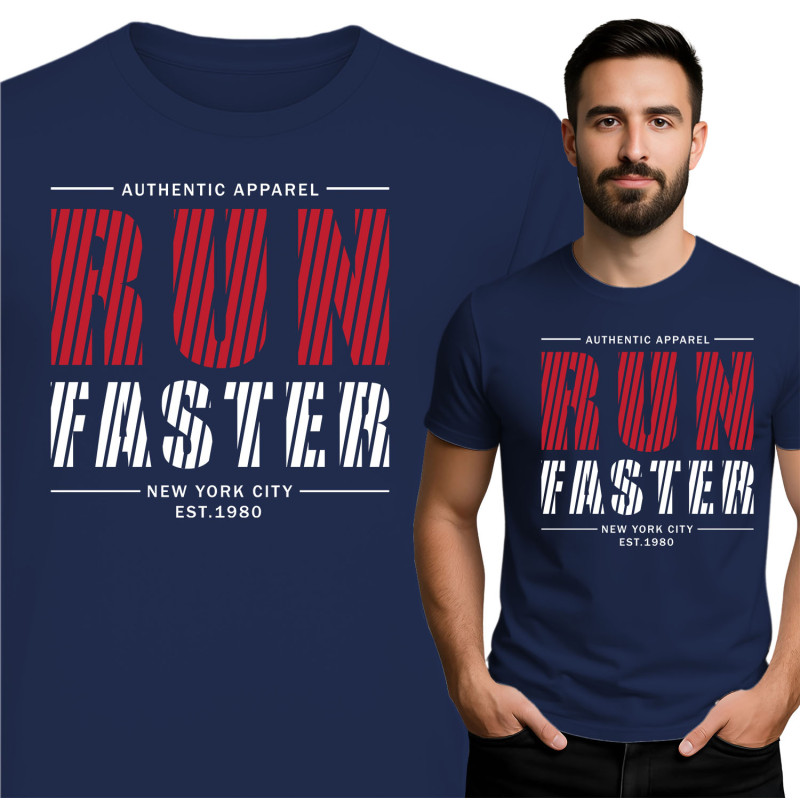 RUN FASTER T-shirt - Authentieke Kleding