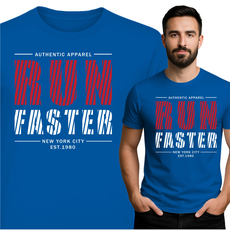 RUN FASTER T-shirt - Authentieke Kleding