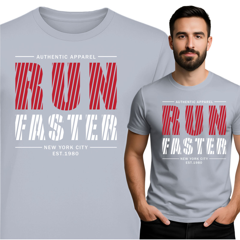 RUN FASTER T-shirt - Authentieke Kleding