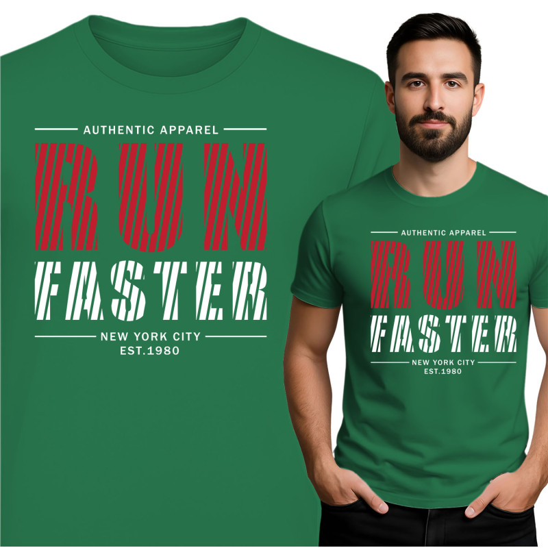 RUN FASTER T-shirt - Authentieke Kleding