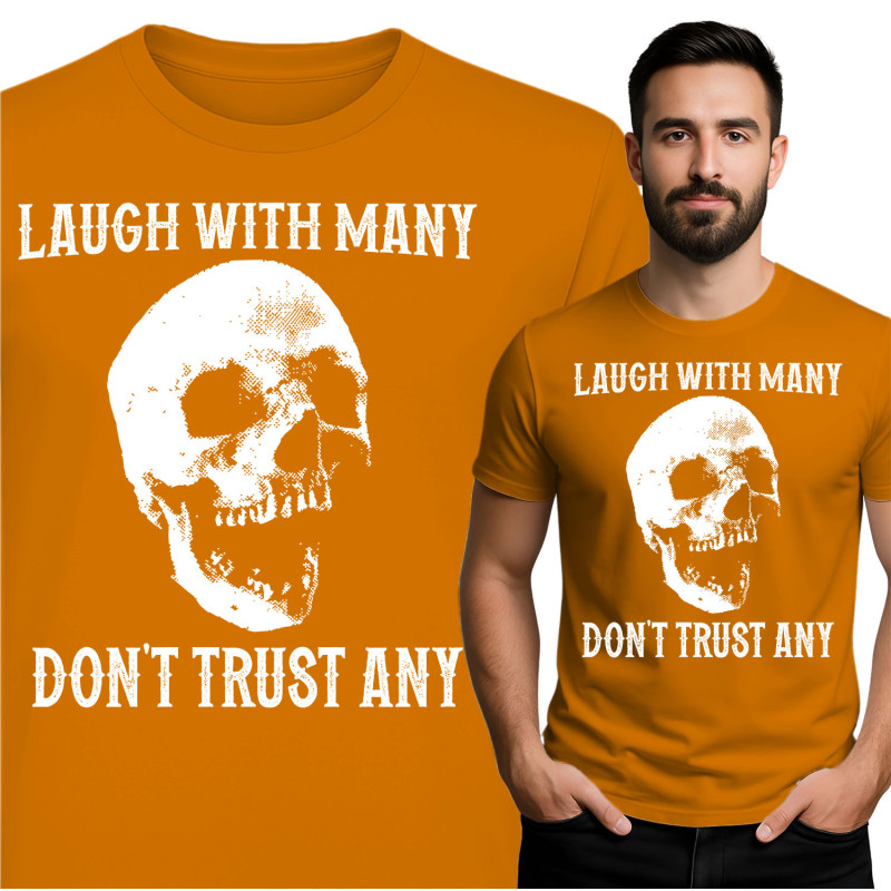 Skull T-Shirt 'Lachen met velen'