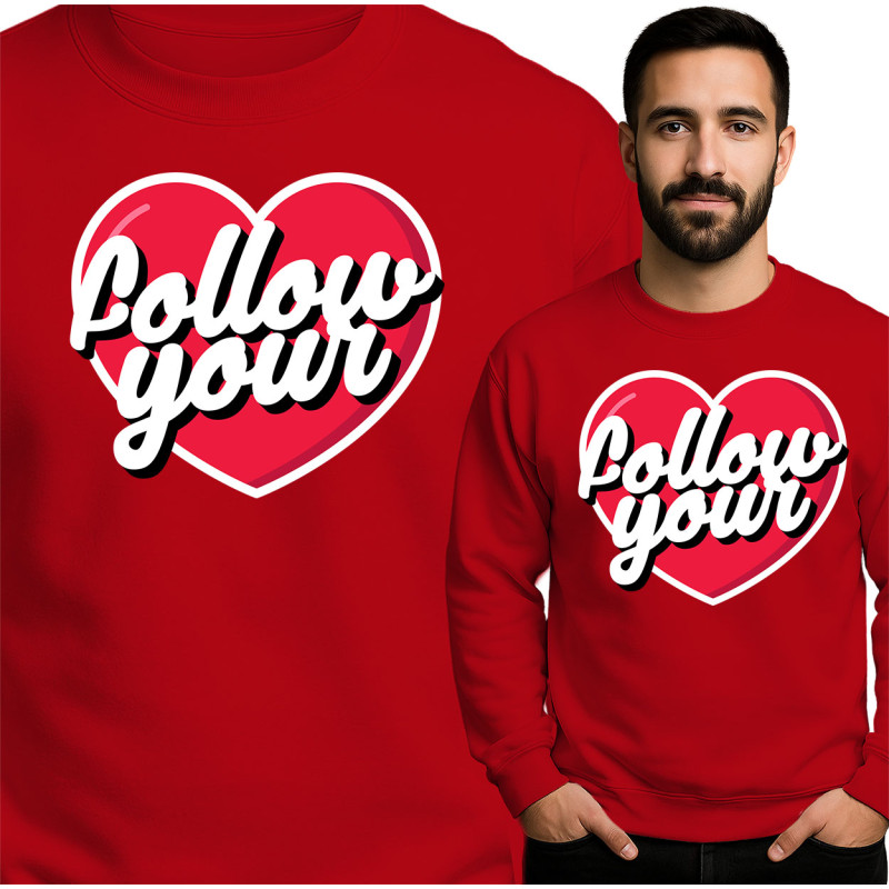 Bluza męska 'Follow Your Heart'