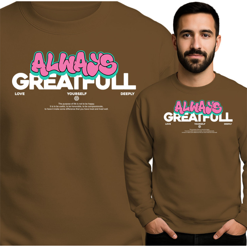 Bluza męska 'Always Greatfull'