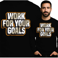 Motiverende Sweatshirt - Werk Voor Je Doelen