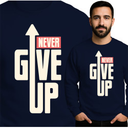 Inspirerende Sweatshirt - Geef Nooit Op