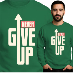 Inspirerende Sweatshirt - Geef Nooit Op