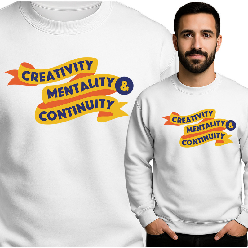 Bluza męska 'Creativity, Mentality & Continuity'