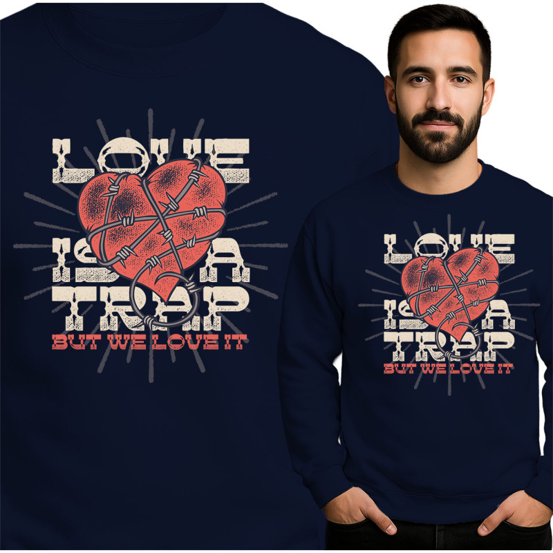 Bluza męska 'Love Is a Trap'