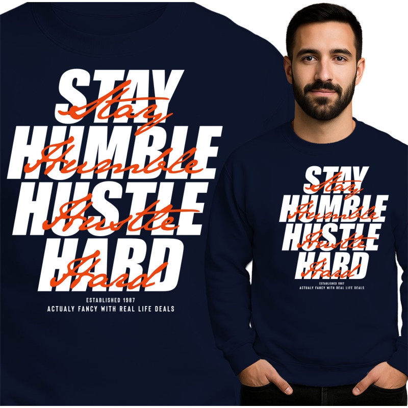 Bluza męska 'Stay Humble Hustle Hard'