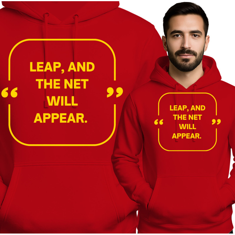Inspirerende Hoodie - Spring en het net verschijnt