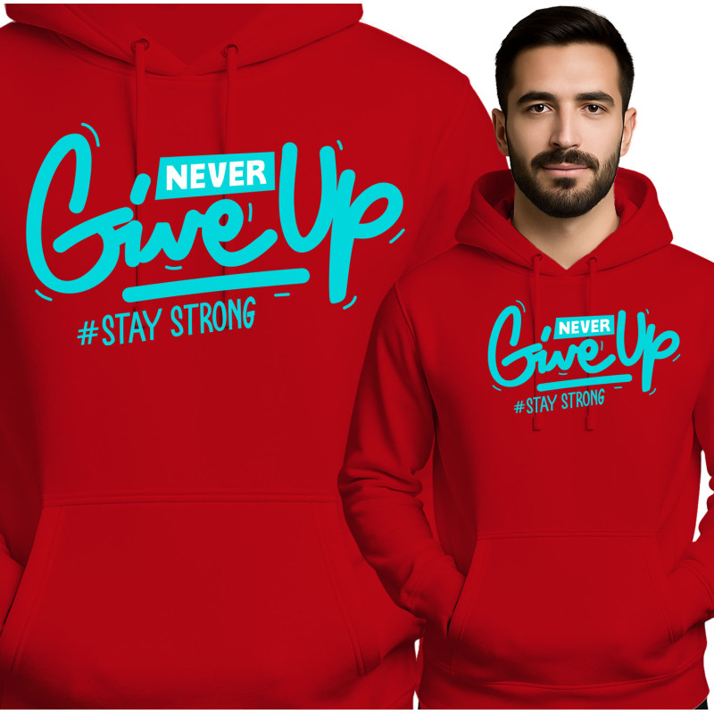 Bluza męska 'Never Give Up'