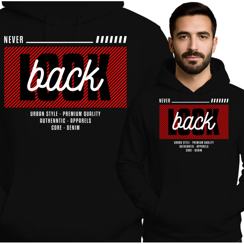 Back Bluza męska 'Never Look'