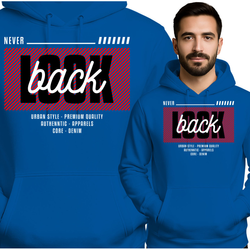 Back Bluza męska 'Never Look'