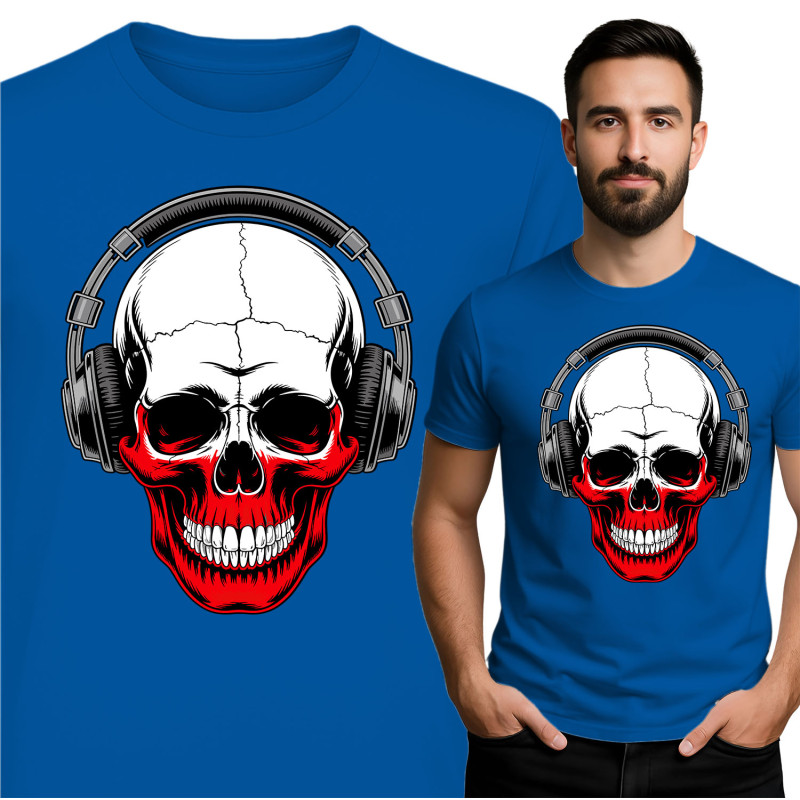 Stylish Skull Headphones T-Shirt